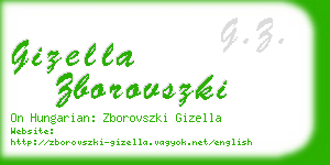 gizella zborovszki business card